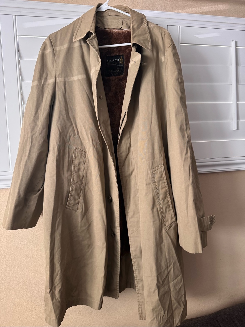 Vintage London Fog Brown Faux-Fur Lined Coat